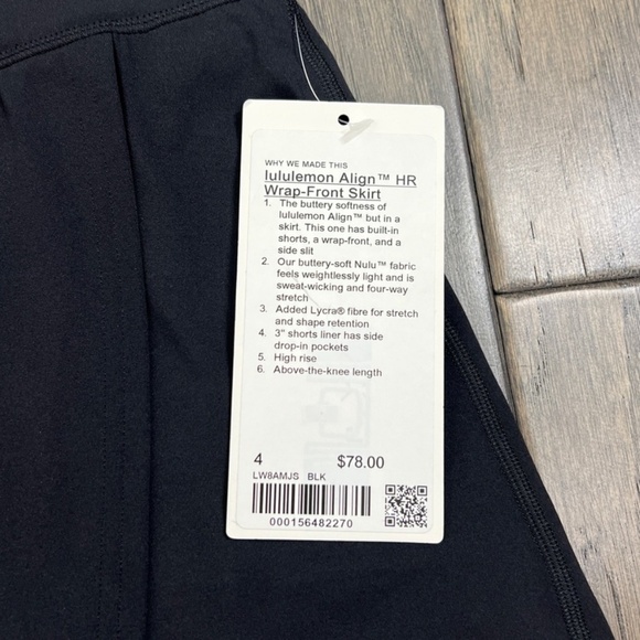 Lululemon NWT Align High-Rise Wrap-Front Skirt Black - Picture 5 of 8